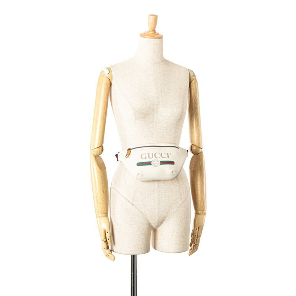 GUCCI White Leather Fanny Pack - Picture 11 of 11